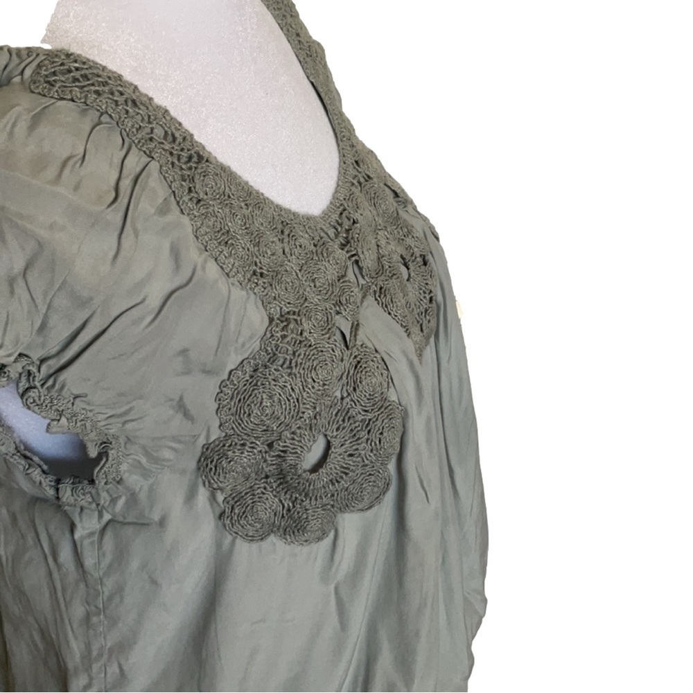 Lucky Brand Crocheted Puff Sleeve Top - Picture 6 of 16